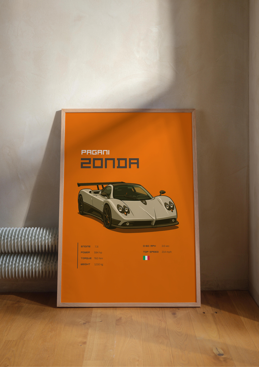 Pagani Zonda Poster