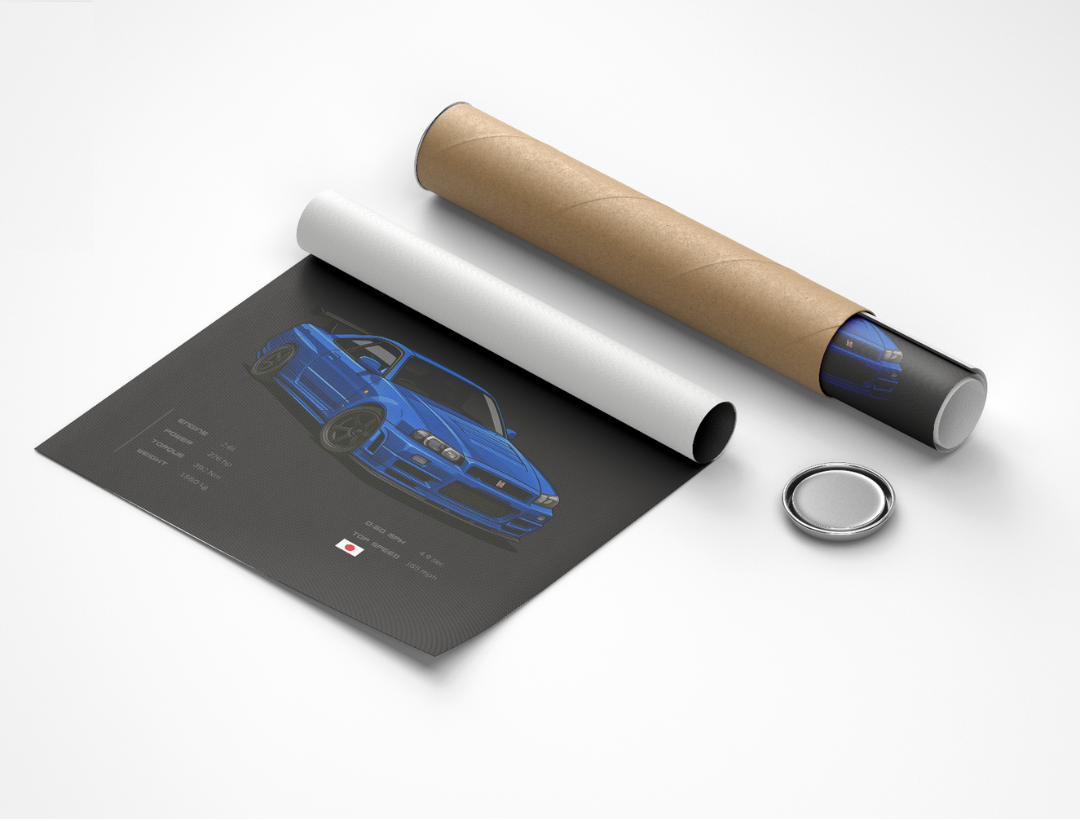 Nissan Skyline GT-R R34 Poster