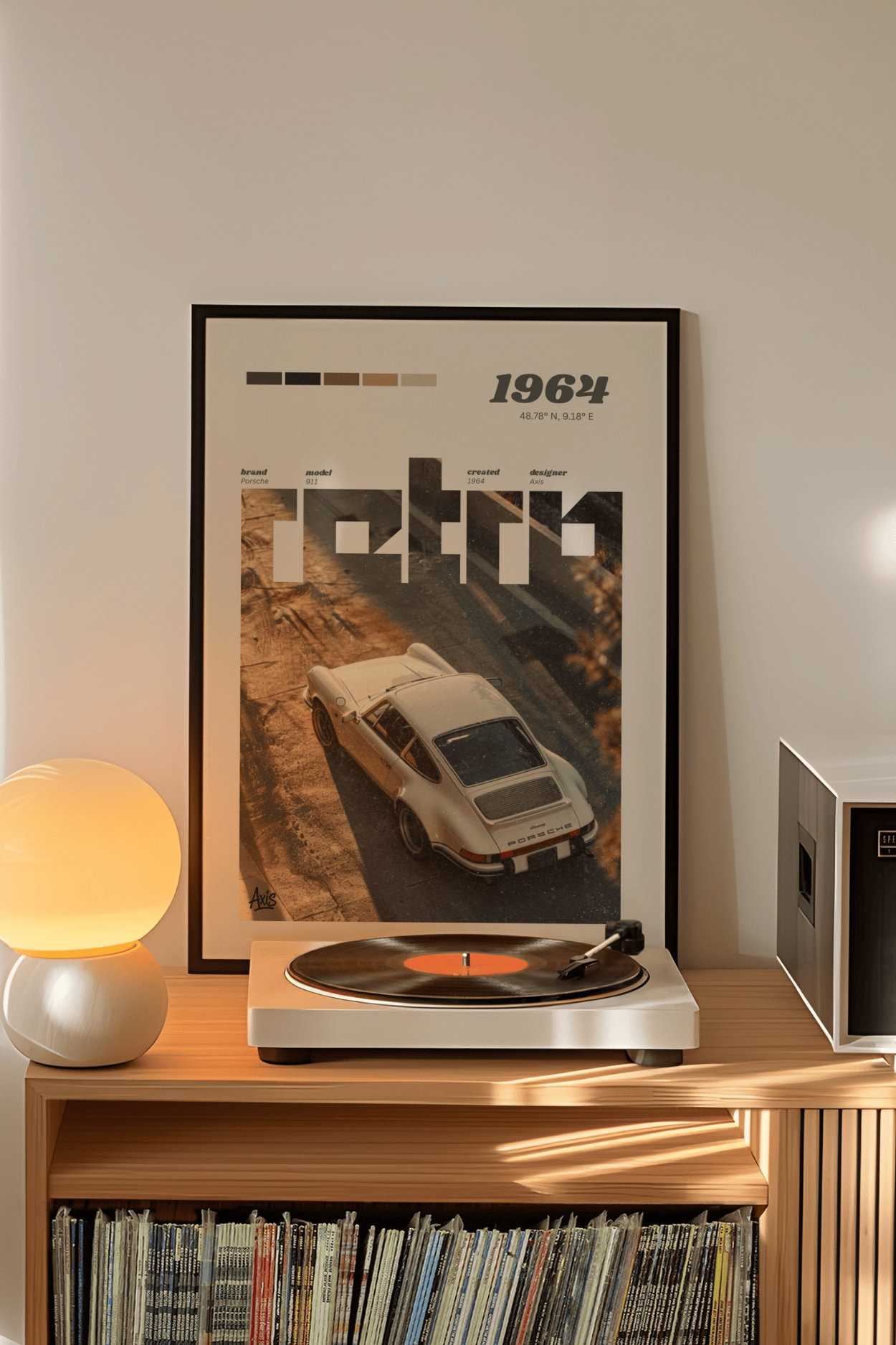 Porsche 911 Retro Poster