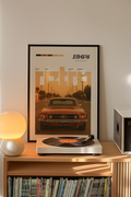 Ford Mustang Retro Poster