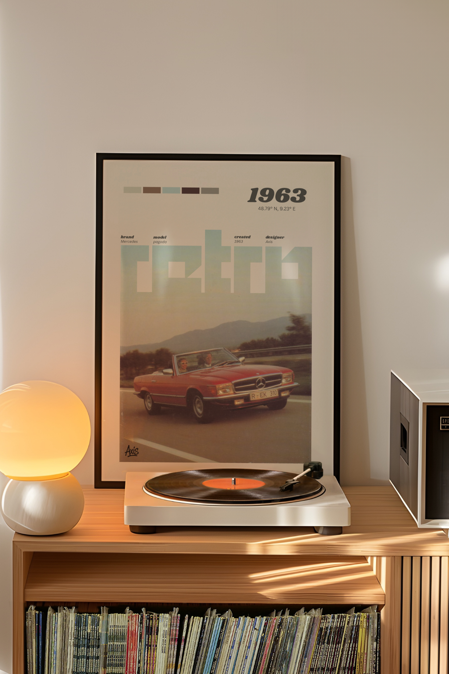 Mercedes AMG Motorsport Retro Poster